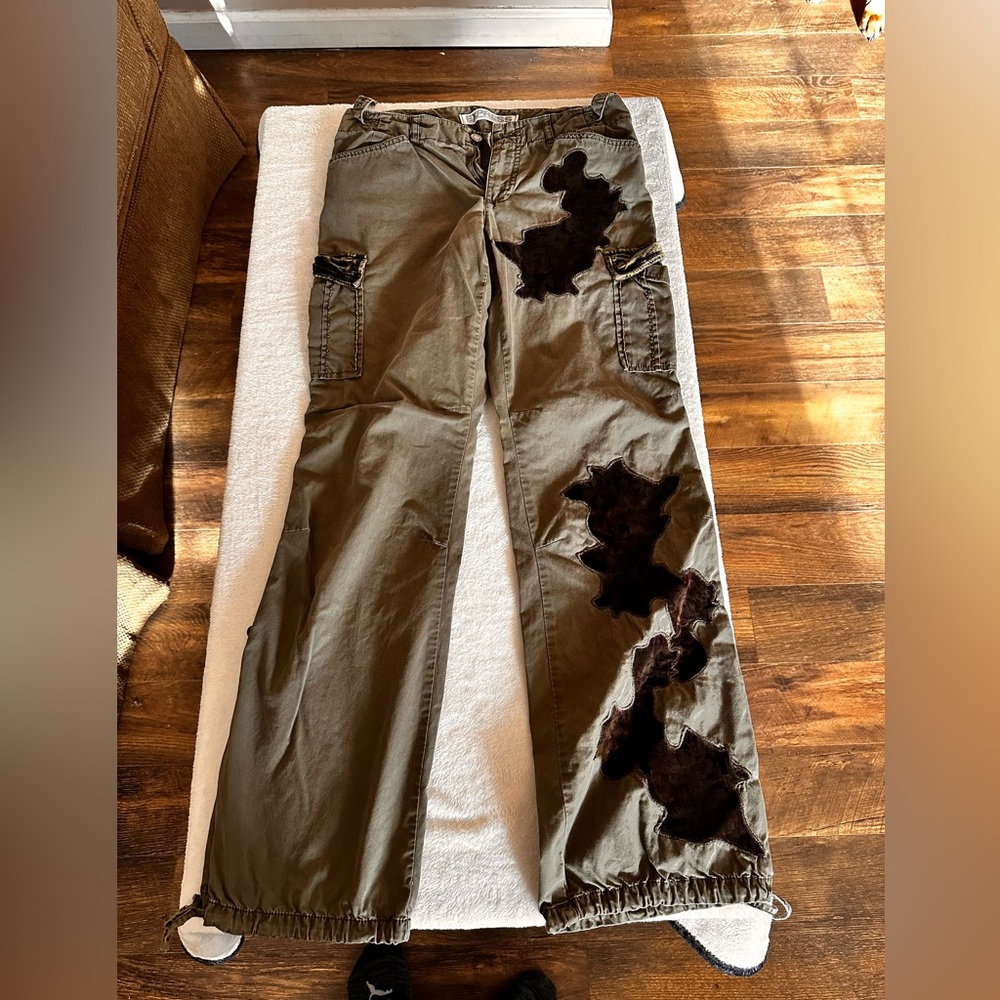 Vintage Olive Green wide leg pants